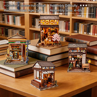 Nouveau style 2026 : Kit de maison de poupée miniature en bois à monter soi-même pour adultes – Cadeau, puzzle 3D en bois, maison miniature et librairie miniature DIY