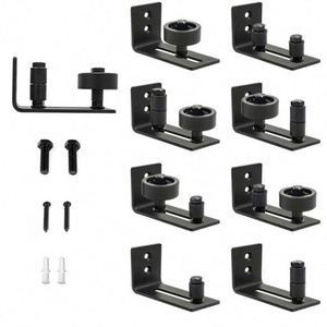 Kit de Herrajes para Puerta Corredera WEKIS de Latón y Acero de 6.6 Pies (80 Pulgadas) de Ancho con Guía de Piso e Rueda Industrial para Dormitorio/Cocina - Product Image 6
