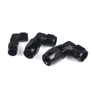 Phụ kiện đầu nối ống dẫn bằng nhôm mới AN4 AN6 AN8 AN10 90 độ, xử lý anodize, rèn, dùng cho dây bện CPE, dùng chung cho ô tô, màu đen - Product Image 5