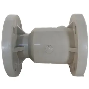 Válvula de bola de brida PPH, DN15-DN300 de plástico, polipropileno químico, PP