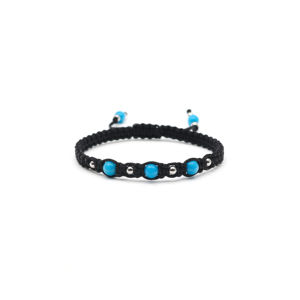 Pulsera de Bolas Unisex de Moda Premium, Cuarzo y Gemas de 6mm, Baño IP de 4mm, Acero Inoxidable 316L, Dije de Avispón, Venta al Por Mayor - Product Image 1