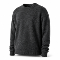 Pull en cachemire anti-rétrécissement pour homme, col rond, mélange doux de qualité supérieure, personnalisable, tricoté