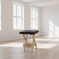Tabouret de Pilates pliable en bois, banc de yoga réglable, chaise d'entraînement portable pour la maison et le studio
