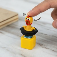 Gantungan Kunci Mekanik Dinosaurus Bebek Kucing, Mainan Fidget Dewasa, Gantungan Kunci Klik, Dekorasi Meja, Penguji Tombol Mini Keyboard
