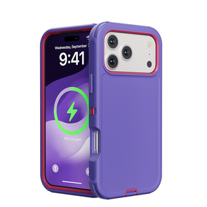Nouvelle meilleure vente pour <span class=keywords><strong>iPhone</strong></span> 17 Pro étui <span class=keywords><strong>antichoc</strong></span> anti-poussière/anti-chute 3 couches de protection complète robuste étui de protection robuste - Product Image 4