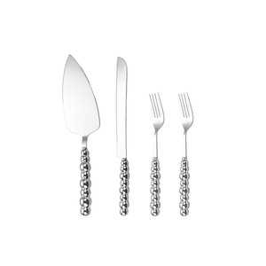 Pearl <b>Cake</b> Knife Set Gold Spatula Fork <b>Gift</b> <b>Box</b> Dessert Tools Baking Utensils - Product Image 5