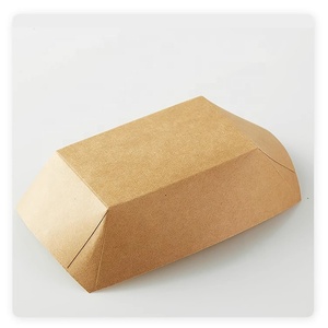 Barquette jetable écologique en papier kraft, forme bateau, carrée ou rectangulaire, pour frites, hot-dogs, snacks et biscuits, 10oz, 13oz, 23oz - Product Image 3