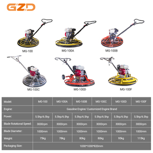 آلة تشطيب الخرسانة الدوارة GZD بقطر 1000 مم تعمل بالبنزين للاستخدام في الطرق - Product Image 2