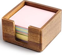 Support de notes adhésives en bois le plus vendu, organisateur de bureau polyvalent au design minimaliste pour le bureau et l'école, plateau de rangement unique