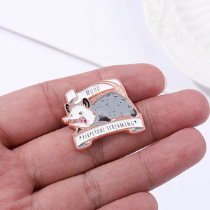 Possum หมุดเคลือบแบบกำหนดเอง,เข็มกลัดป้ายปกสัตว์ตลกของขวัญเครื่องประดับสำหรับเพื่อนเด็ก - Product Image 4