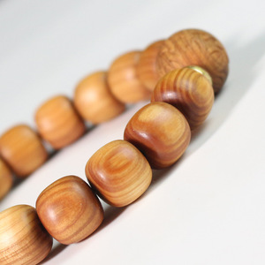 Cliff Cypress <b>Bracelet</b> Aged Barrel Beads Single Strand Unisex Everyday Wear Jewelry - Product Image 3