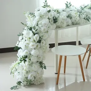 Fábrica al por mayor corredores de flores MESA DE BODA artificial para decoración de boda centros de mesa