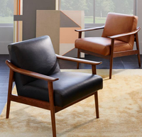 Chaise de salon moderne et confortable en coton et lin, avec éponge et bois massif, idéale pour l'extérieur et les hôpitaux – Meilleure vente