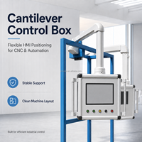Boîtier de commande en aluminium avec bras de support HMI pour machine de tournage et de fraisage CNC