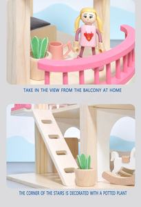 ของเล่<span class=keywords><strong>น</strong></span>ไม้ขายดี <span class=keywords><strong>บ้าน</strong></span>ตุ๊กตาเด็กผู้หญิง สไตล์น<span class=keywords><strong>อร</strong></span><span class=keywords><strong>์ดิก</strong></span> สีชมพู สองชั้<span class=keywords><strong>น</strong></span> พร้อมสไลเด<span class=keywords><strong>อร</strong></span>์ - Product Image 5