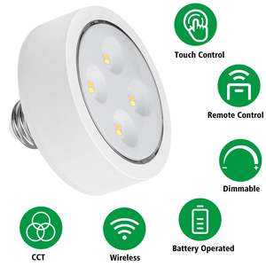 2/4 gói pin hoạt động LED Tường ánh sáng trần ánh sáng, nhà khẩn cấp LED Spotlight với điều khiển từ xa - Product Image 4