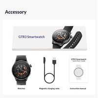 Montre connectée ronde AMOLED GTR3 avec fonction d'appel, surveillance de la fréquence cardiaque, compteur de pas, étanche 30M, charge magnétique, équipement sportif portable
