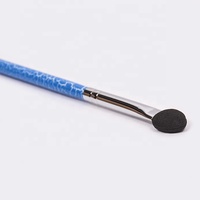 Schwamm-Lidschattenpinsel mit Holzgriff für Gesicht und Eyeliner, 1 Stück