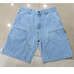 <span class=keywords><strong>Pantalones</strong></span> <span class=keywords><strong>Cortos</strong></span> de Mezclilla Personalizados para <span class=keywords><strong>Hombre</strong></span>, Estilo Urbano, Doble Rodilla, Grabado Tridimensional, Jorts de Mezclilla CARPENTER, <span class=keywords><strong>Pantalones</strong></span> <span class=keywords><strong>Cortos</strong></span> de <span class=keywords><strong>Trabajo</strong></span> - Product Image 4