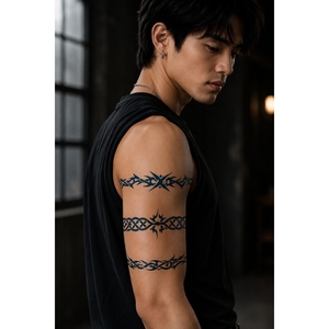 สติ๊กเกอร์<span class=keywords><strong>สัก</strong></span>ลายชั่วคราวกันน้ำลายพืชเรืองแสงในที่มืด 80 ชิ้น 110x180 มม. สีกรมท่าด้าน OEM คละแบบ - Product Image 4
