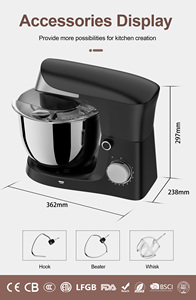 Chuyên nghiệp 3L 4L 5L bột thực phẩm bánh Bánh Trộn 10 tốc độ nhà bếp nhà giữ bánh bột trộn - Product Image 6