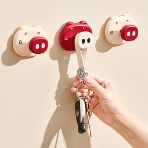 Wall-mounted Storage Cute and Creative Door Back <b>Hook</b> Suction Cup <b>Hook</b> Kitchen Bathroom Refrigerator Hand Towel - Product Image 1