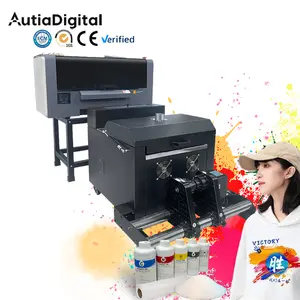 直接フィルムDTFプリンタープラスチゾールオフセット熱転写インクジェット印刷機XP600DTFプリンター (シェーカーと乾燥機付き)
