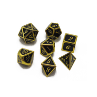 Jeu de dés de jeu mdn/rpg polyédrique en métal personnalisé en usine pour jeu de société