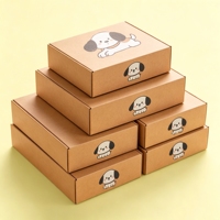Boîte d'expédition en carton ondulé durable et imperméable, grand lot pour l'emballage en gros des supermarchés d'animaux de compagnie