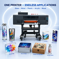Impresora de Inyección de Tinta UV DTF Industrial XINMEI para Pegatinas de Cristal Personalizadas con Barniz Blanco CMYK