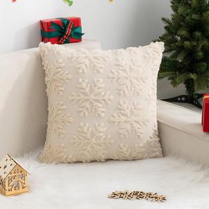 Christmas Throw Pillow Case Without Core Snowflake Christmas Tree Home Sofa Back <b>Cushion</b> <b>Pad</b> Holiday Decorative <b>Cushion</b> Cover - Product Image 3