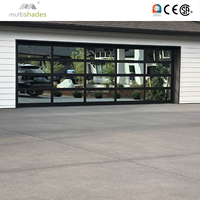 Porte de garage multicouche sur mesure en aluminium et verre, isolée, silencieuse, électrique et mécanique, pour villa et usage commercial