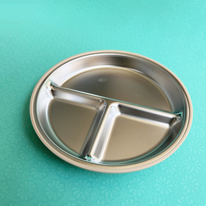 Vaisselle pour enfants en acier inoxydable avec manchons en silicone amovibles et assiette à ventouse pour bébé - Product Image 6