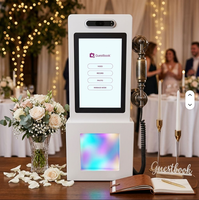 Livre d'or vidéo et audio rétro à écran tactile de 10,1 pouces, kiosque enregistreur de messages vocaux pour la location d'événements, mariages et entreprises