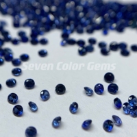 Machine de découpe de pierres précieuses naturelles en saphir bleu 5A 1.0-1.8MM, brillant rond de haute qualité, prix du saphir bleu par carat.