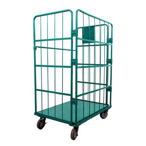 Medische Kwaliteit Rollende Industriële All-Terrain Roestvrijstalen Kooi Logistieke <span class=keywords><strong>Trolley</strong></span> Voor Linnen En Wasserij - Product Image 2