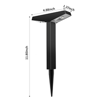Lampe solaire de pelouse à 2 LED, autonomie de 8 heures, IP65, pour jardin, parterre de fleurs, éclairage de sentier