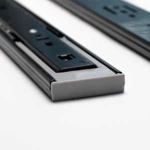 Deslizadores de muebles de hardware de <span class=keywords><strong>armario</strong></span> de personalización de chapa de dormitorio/baño 3 pliegues de cierre suave debajo de diapositivas de cajón de montaje - Product Image 4