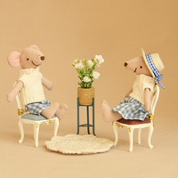 Petite souris à 12 points, mini souris pour couple, petite souris apaisante, même style que la petite souris Maileg