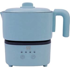 ポータブル多目的セラミックディープフライヤースクエア電気炊飯器ブラックカバーマルチカラーピザフライパン自動ガラスパワー - Product Image 1