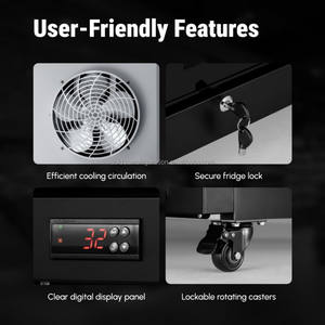 Congélateur vertical commercial de haute qualité pour supermarché, refroidissement par air, 3 portes vitrées, dégivrage automatique - Product Image 4