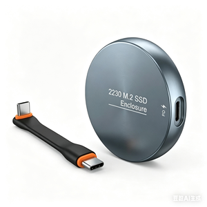 2230 M.2 NVMe SSD Behuizing Ronde Aluminium-Portable USB-C 10Gbps Externe SSD Case 256GB/512GB/1TB - Product Image 1