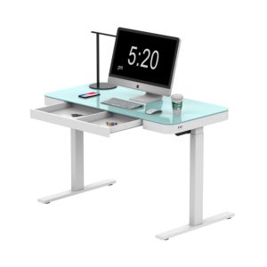 Table élévatrice ergonomique pour <span class=keywords><strong>bureau</strong></span>, à hauteur réglable, support <span class=keywords><strong>en</strong></span> <span class=keywords><strong>verre</strong></span> - Product Image 1