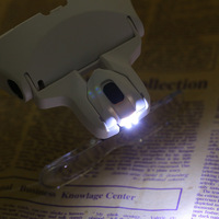 No.9892B2 LED Light Magnifying Glasses Headband Eyeglass with Plastic Material for Eyelash Extension
