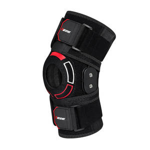 อุปกรณ์พยุงเข่าแบบเปิด Kaniner พร้อมแผ่นอะลูมิเนียมและสายรัดซิลิโคนสำหรับรองรับข้อต่อ วิ่ง เดินป่า ไซส์เดียว สีดำ - Product Image 3