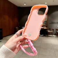 Étuis de téléphone portable avec cordon coloré pour 17promax 17Air 16 15 14 13 Promax - TPU antichoc anti-perte tendance