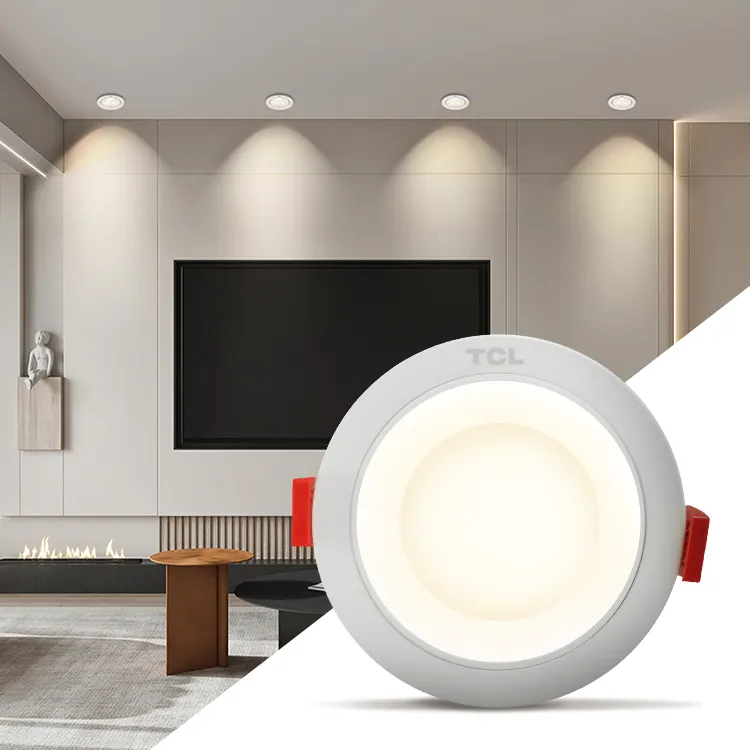 Intérieur anti-éblouissement 3000K 4000K 6500K hôtel commercial bijouterie encastré led downlight avec boîte de jonction led downlight