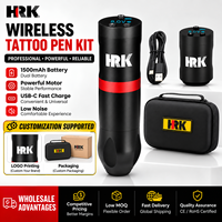 Machine à tatouer sans fil HRK en gros d'usine, double batterie 1500 mAh, moteur japonais, écran numérique