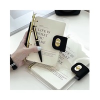 Nouveauté : Carnet de notes, classeur, agenda transparent en PVC personnalisable et rechargeable, formats A5, A6, A7