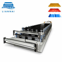 Machine de formage de profilés métalliques pour tuiles à double couche Lian Nai, ligne de production de tôles d'acier et de zinc pliées à froid